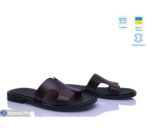 Шлепки жіночі на літо (6 пар р.36-40) бордовий  "Linda"