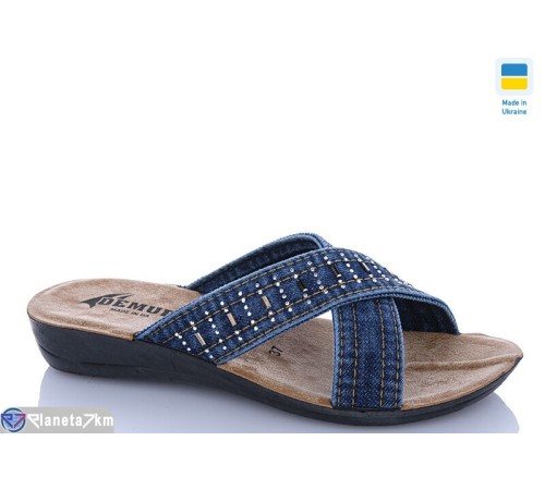 Шлепки жіночі на літо (6 пар р.36-40) синій  "MURMUR"