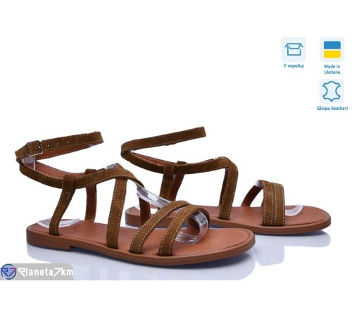 Босоніжки жіночі на літо (6 пар р.36-40) коричневий  "Linda"