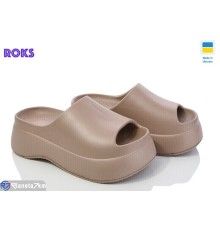Шлепки жіночі на літо (6 пар р.37-41) коричневий  "Roks"