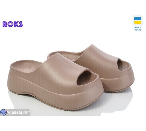 Шлепки жіночі на літо (6 пар р.37-41) коричневий  "Roks"
