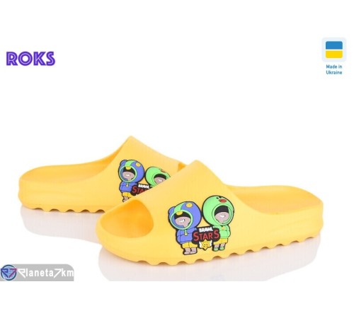 Шлепки дитячі на літо (8 пар р.31-36) жовтий  "Roks"
