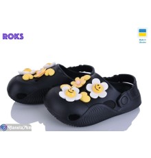 Кроки дитячі на літо (8 пар р.31-36) чорний  "Roks"