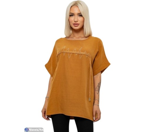Футболка жіноча на літо (3 шт. р.сетка XL-3XL) коричневий  "Masari"