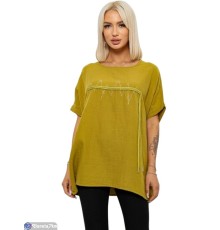 Футболка жіноча на літо (3 шт. р.сетка XL-3XL) зелений  "Masari"