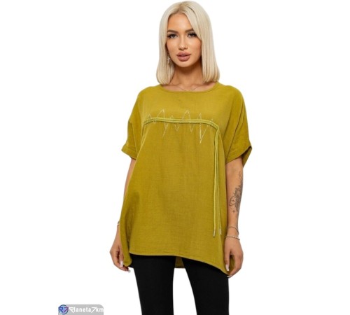 Футболка жіноча на літо (3 шт. р.сетка XL-3XL) зелений  "Masari"