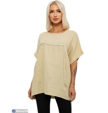 Футболка жіноча на літо (3 шт. р.сетка XL-3XL) бежевий  "Masari"