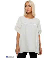 Футболка жіноча на літо (3 шт. р.сетка XL-3XL) білий  "Masari"