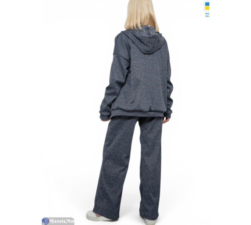 Спортивний костюм жіночий на весну/осінь (4 шт. р.сетка L-3XL) синій  "Masari"