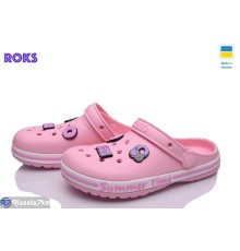 Кроки дитячі на літо (8 пар р.33-36) рожевий  "Roks"