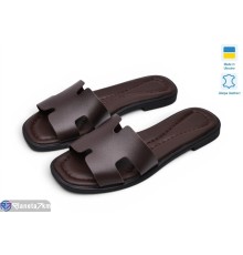 Шлепки жіночі на літо (6 пар р.36-40) коричневий  "TIMUS-OPT"