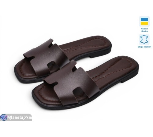 Шлепки жіночі на літо (6 пар р.36-40) коричневий  "TIMUS-OPT"