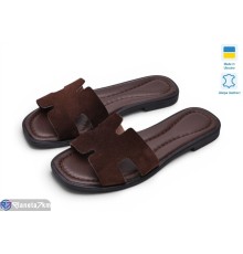 Шлепки жіночі на літо (6 пар р.36-40) коричневий  "TIMUS-OPT"