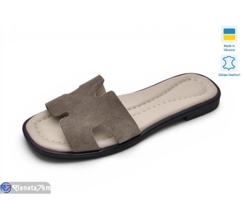 Шлепки жіночі на літо (6 пар р.36-40) коричневий  "TIMUS-OPT"