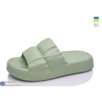 Шлепки жіночі на літо (6 пар р.36-41) зелений  "INPIRE"