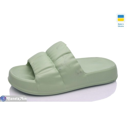 Шлепки жіночі на літо (6 пар р.36-41) зелений  "INPIRE"