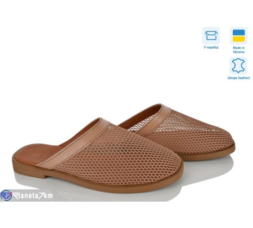 Шлепки жіночі на літо (6 пар р.36-40) коричневий  "Linda"