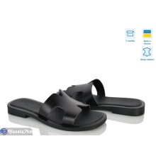 Шлепки жіночі на літо (6 пар р.36-40) чорний  "Linda"