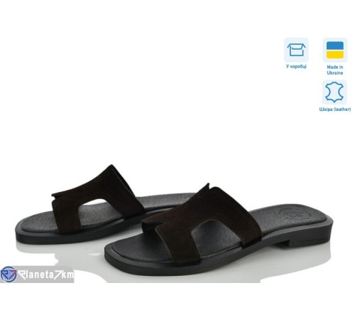 Шлепки жіночі на літо (6 пар р.36-40) коричневий  "Linda"