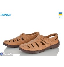 Туфлі чоловічі на літо (8 пар р.40-45) бежевий  "LEOBAZA"
