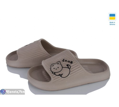 Шлепки жіночі на літо (8 пар р.36-41) коричневий  "LEO"
