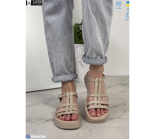 Босоніжки жіночі на літо (6 пар р.36-41) бежевий  "ARTO"