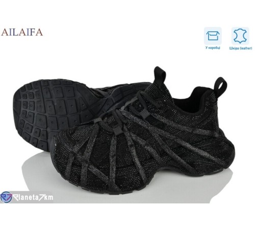 Кросівки жіночі на весну/осінь (8 пар р.36-41) чорний  "Latifa"