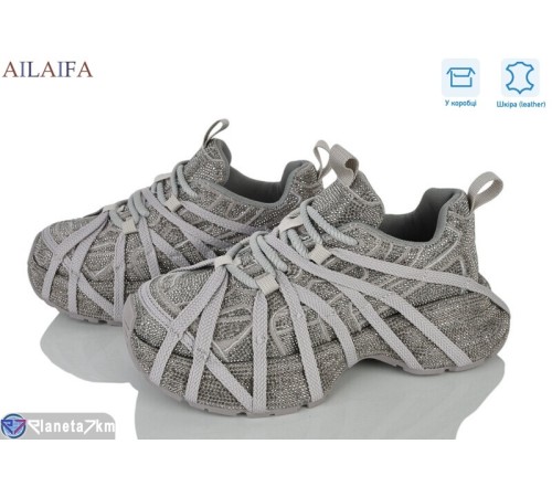 Кросівки жіночі на весну/осінь (8 пар р.36-41) сірий  "Latifa"