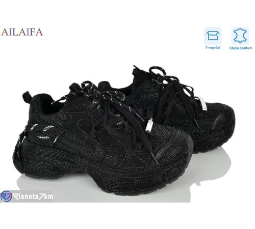Кросівки жіночі на весну/осінь (8 пар р.36-41) чорний  "Latifa"