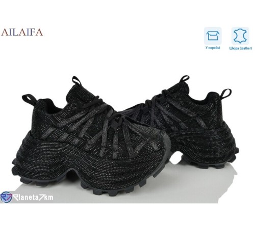 Кросівки жіночі на весну/осінь (8 пар р.36-41) чорний  "Latifa"