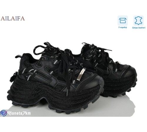 Кросівки жіночі на весну/осінь (8 пар р.36-41) чорний  "Latifa"