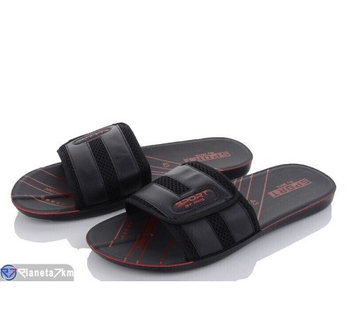 Шлепки чоловічі на літо (6 пар р.40-45) чорний  "Normashoes"