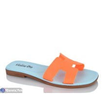 Шлепки жіночі на літо (8 пар р.36-41) оранжевий  "VIOLA"