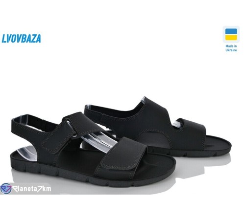 Сандалі чоловічі на літо (8 пар р.40-45) чорний  "LEOBAZA"