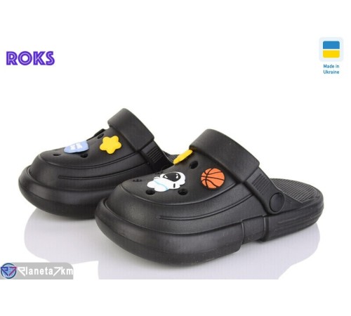 Кроки дитячі на літо (8 пар р.24-35) чорний  "Roks"