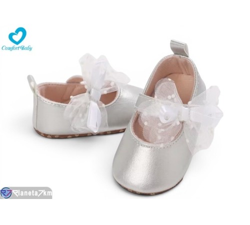 Пінетки дитячі на весну/осінь (6 пар р.11-13) срібний  "Comfort-baby"