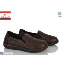 Туфлі жіночі на весну/осінь (8 пар р.37-42) коричневий  "Saimaoji"