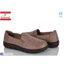 Туфлі жіночі на весну/осінь (8 пар р.37-42) коричневий  "Saimaoji"