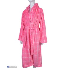 Халат жіночий на весну/осінь (3 шт. р.сетка XL-3XL) рожевий  "Danko"