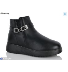 Черевики жіночі на зиму (8 пар р.37-42) чорний  "HORSE"