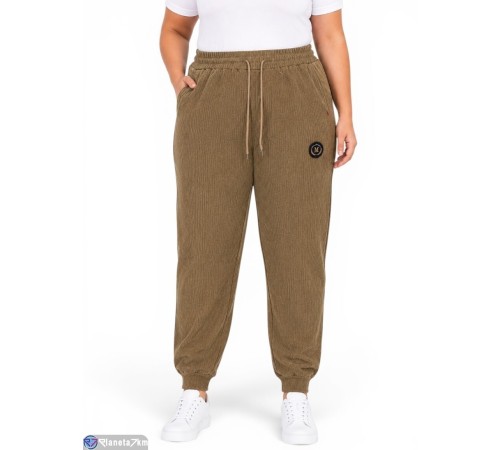Спортивні штани жіночі на зиму (10 шт. р.сетка 2XL-6XL) коричневий  "Kalabok"