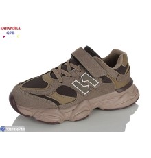 Дитячі кросівки на весну/осінь (8 пар р.32-37) коричневий  "GFB-Канарейка"