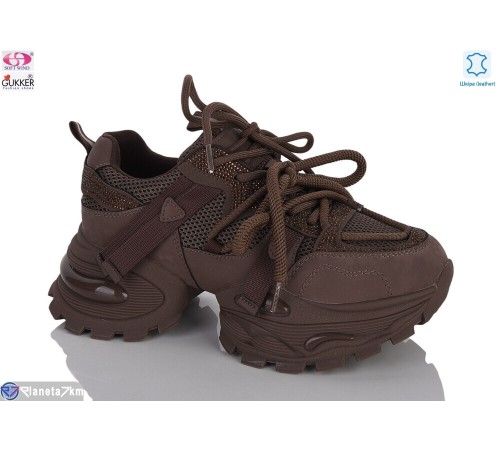 Кросівки жіночі на весну/осінь (8 пар р.36-41) коричневий  "Gukkcr"