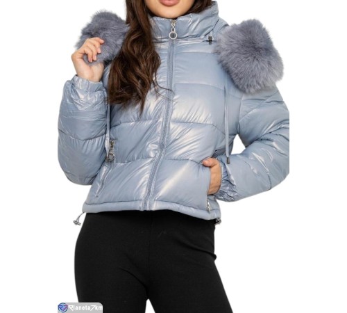 Куртка жіноча на зиму (5 шт. р.сетка XS-XL) блакитний  "Masari"