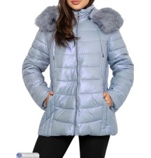 Куртка жіноча на зиму (5 шт. р.сетка M-3XL) блакитний  "Masari"