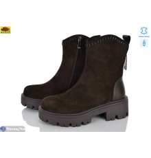 Черевики жіночі на зиму (6 пар р.36-40) коричневий  "Mei De Li"