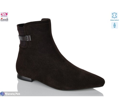 Черевики жіночі на весну/осінь (8 пар р.36-41) коричневий  "Gukkcr"