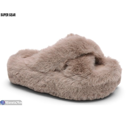 Тапки жіночі на весну/осінь (8 пар р.36-40) коричневий  "Super Gear"