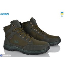 Черевики чоловічі на весну/осінь (8 пар р.40-45) зелений  "LEOBAZA"