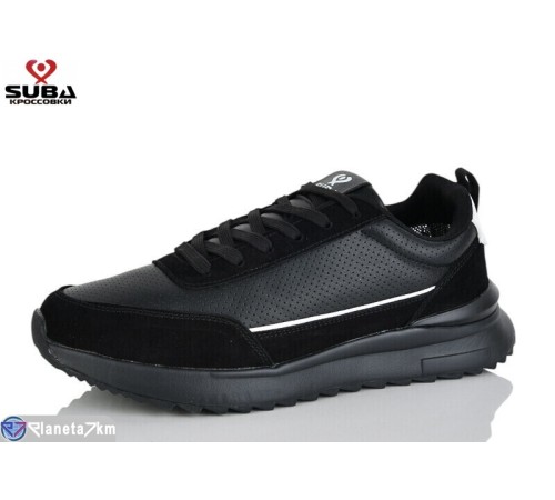 Кросівки чоловічі на весну/осінь (8 пар р.41-46) чорний  "SUBA"